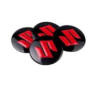 LyTTuu 4 Pièces Voiture Cache Moyeux pour Suzuki Ignis 56 mm, avec Logo Voiture, Autocollants Roue, Emblème Modification, Accessoires Style,A