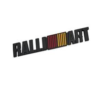 LyTTuu Voiture Emblèmes pour Mitsubishi RalliArt Lancer Ralli Art 9 10 ASX,3D Autocollant Insignes DéCoratif Blason SignaléTique Étiquette Logo Decal Armatures Caisse Accessoire,Black-A