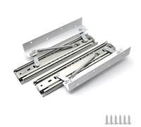LYUCAYHQ 1 Paire de Glissières Télescopiques pour Table à Manger Relevable, Coulisse Tiroir de Table, Glissières pour Tiroirs Latérales Dissimulées, Capacité de Charge de 50 Kg(25cm/10in)