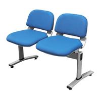 LYUCAYHQ Chaises de Réception 2 Places, Chaise de Salle D'attente Ergonomiques avec Coussin en Mousse et Structure en Acier au Carbone, pour Bureaux, Cliniques, Salons D'aéroport, Stades(Blue)