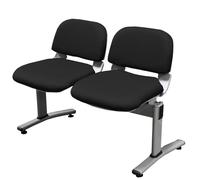 LYUCAYHQ Chaises de Réception 2 Places, Chaise de Salle D'attente Ergonomiques avec Coussin en Mousse et Structure en Acier au Carbone, pour Bureaux, Cliniques, Salons D'aéroport, Stades(Black)