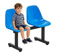 LYUCAYHQ Chaises de Réception 2 Places en Plastique, Chaise de Salle D'attente, pour Une Utilisation Intérieure et Extérieure dans Les Salles D'attente, Les Halls D'entrée(Blue)