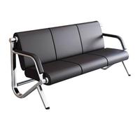 LYUCAYHQ Chaises de Réception 3 Places, Banc D'attente Airport, Capacité de Charge de 600 Kg, Idéale pour Les Halls D'entrée de Bureaux, Les Aéroports et Les Cliniques(Black)