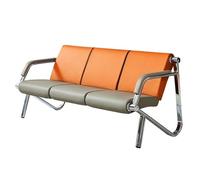 LYUCAYHQ Chaises de Réception 3 Places, Banc D'attente Airport, Capacité de Charge de 600 Kg, Idéale pour Les Halls D'entrée de Bureaux, Les Aéroports et Les Cliniques(Orange)