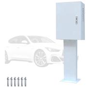 LYUCAYHQ Coffret Electrique Etanche pour Bornes de Recharge pour Véhicules Électriques, avec Verrou Sécurisé et Colonne, Compatible avec 99% des Bornes de Recharge(White,50x60x25cm/20x24x10in)