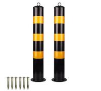 LYUCAYHQ Lot de 2 Barriere de Parking avec Bandes Réfléchissantes, 50 Cm 75 Cm et 104 cm Cone de Signalisation avec Base, pour Allées, Trottoirs et Contrôle D'accès Véhicules(75cm/30in)