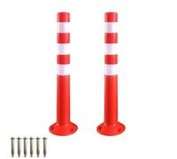LYUCAYHQ Lot de 2 Cone de Signalisation avec Bandes Réfléchissantes, Poteau Parking de 68Cm 70Cm 73Cm 75Cm 90Cm pour la Construction, Le Stationnement et la Gestion du Trafic(White,70cm/28in)