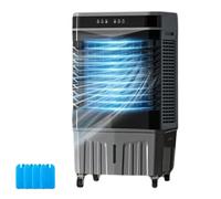 LYUCAYHQ Refroidisseur d'air de Industrielle pour Commercial avec 4 Roues Universelles, Oscillation de 120 °, 3 Vitesses, 4 Packs de Glace pour Une Utilisation Intérieure et Extérieure