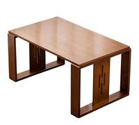LYUCAYHQ Table Basse Japonaise en Bois, Étanche à l'eau IP67, Supportant Jusqu'à 30 Kg Et Résistant à La Chaleur Jusqu'à 120 °C pour Le Thé, Le Salon, Les Tatamis(Brown,60x40x33cm/24x16x13in)