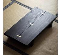 LYUCAYHQ Table Basse Japonaise en Bois Massif, Assemblages à Tenons en Laiton, Imperméable, pour la Cérémonie du Thé, la Méditation, Le Salon ou la Chambre(80x40x30cm/31x16x12in)