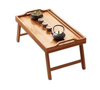 LYUCAYHQ Table Basse Pliante en Bois, Bords Arrondis, Aucun Assemblage Requis, Idéale pour Le Salon, la Méditation, Le Coin Thé Ou Les Repas sur Tatami(Beige,60x35x28cm/24x14x11in)