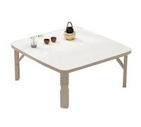 LYUCAYHQ Table Basse Pliante en MDF, Table Basse Japonaise pour la Chambre, Le Salon, la Cérémonie du Thé Ou la Méditation(White,80x80x35cm/31x31x14in)