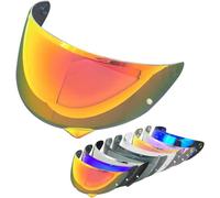 LYUFD Visiere Casque Moto pour HJC C10, Remplacement de Visière de Lentille Casque de Bouclier Vent Moto Protection UV Teintée Verres,Normal-C Golden Red