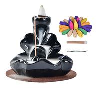 LYUK Brûleur d'encens en céramique fait à la main avec 10 cônes d'encens