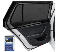 LYUNIT Pare-Soleil Voiture Bébé, Chaussette Voiture Vitre pour Lunettes Arrière(Lot de 2), Bloquez UV et la Chaleur et Moustiques, Protégez Enfants et Animaux, s'adapte à la Plupart des Véhicules