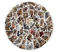 LYunMu Lot de 50 autocollants tigre mignons pour voiture, ordinateur portable, skateboard, vélo, cyclomoteur, moto, vélo, ordinateur, convient aux adultes