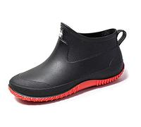 Lyuu Bottes de jardin unisexes Bottes de pluie Bottes de pluie imperméables légères pour la marche en plein air Bottes courtes pour homme ou femme, C Rouge, 45 EU
