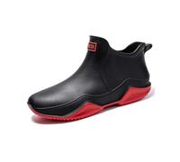 Lyuu Bottes de jardin unisexes en caoutchouc - Bottes de pluie imperméables et légères - Pour la marche en plein air - Bottines courtes pour homme ou femme, P rouge., 43 EU