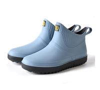 Lyuu Bottes de jardin unisexes en caoutchouc - Bottes de pluie imperméables et légères - Pour la marche en plein air - Bottines courtes pour homme ou femme, L bleu clair., 42 EU