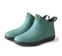 Lyuu Chaussures de jardin unisexes - Bottes de pluie en caoutchouc - Imperméables et légères - Courtes - Pour la marche en plein air - Pour homme ou femme (vert M, adulte, pointure 40, numérique,