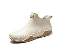 Lyuu Chelsea Bottines de jardin courtes en caoutchouc - Imperméables - Unisexe - Légères - Pour la marche en plein air - Pour homme ou femme, Q abricot, 39 EU