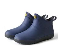 Lyuu Chelsea Bottes de pluie courtes en caoutchouc Bottes de pluie Bottes imperméables unisexes imperméables légères pour la marche en plein air Bottines de jardin antidérapantes 42 EU, Bleu marine K,