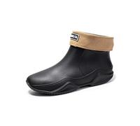 Lyuu Chelsea Bottines de jardin courtes en caoutchouc - Imperméables - Unisexe - Légères - Pour la marche en plein air - Pour homme ou femme, Doublure en coton noir, 40 EU