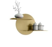 LYUXIANG Étagères murales flottantes, étagère flottante, décoration murale pour salon, arrière-plan TV, support mural pour plantes, fleurs, organisateur de décoration murale en métal pour chambre à