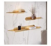 LYUXIANG Lot de 3 étagères murales flottantes en métal pour décoration murale, étagères murales modernes pour salle de bain, salon, chambre à coucher, support mural