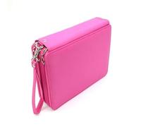 LYVQZPWLR Boîte à crayons de grande capacité, Trousse à crayons en cuir multicolore 120 trous 24,5 x 19 x 6,8 cm(Rose a)