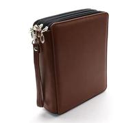 LYVQZPWLR Boîte à crayons de grande capacité, Trousse à crayons en cuir multicolore 120 trous 24,5 x 19 x 6,8 cm(Bruin)