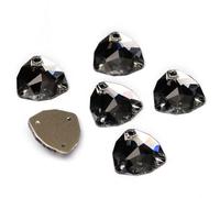 LYVQZPWLR Coudre Le Diamant de Cristal, Strass en Verre AAAAA à Coudre, Cristaux à Dos Plat, Pierres à Coudre(Black Diamond,12mm 24Pcs)