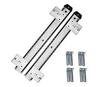 LYVQZPWLR Le Grand Clavier sous Le Bureau, Glissières de tiroir for Clavier 14 Pouces, Paire Multicolore avec Supports réglables 4-5 Trous, Charge 45 kg(Silver,5 Hole)