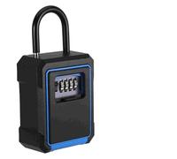 LYVQZPWLR Porte-clé magnétique avec Serrure, Boîte à clés en métal Suspendue avec Code, boîte de Rangement for clés d'extérieur, Organisateur de clés sécurisé(Blu)