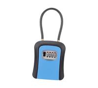 LYVQZPWLR Porte-clé magnétique avec Serrure, Coffret de Rangement for clés avec Manille en Acier et Combinaison à 4 Chiffres(Blu)