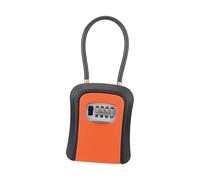 LYVQZPWLR Porte-clé magnétique avec Serrure, Coffret de Rangement for clés avec Manille en Acier et Combinaison à 4 Chiffres(Oranje)