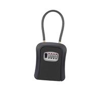 LYVQZPWLR Porte-clé magnétique avec Serrure, Coffret de Rangement for clés avec Manille en Acier et Combinaison à 4 Chiffres(Schwarz)