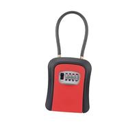 LYVQZPWLR Porte-clé magnétique avec Serrure, Coffret de Rangement for clés avec Manille en Acier et Combinaison à 4 Chiffres(Rosso)