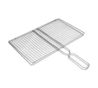 LYVQZPWLR Un Panier de légumes et de Poissons, Filet de Barbecue en Fer, Pince à légumes argentée, Filet à Poisson grillé(22x40x15cm)