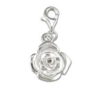 LYVQZPWLRAmulette de perles, Breloque à clip en argent sterling en forme de rose -