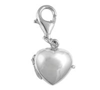 LYVQZPWLRAmulette de Perles, Breloque en Argent Sterling avec Fermoir à Clip en Forme de cœur 3D gravable