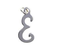 LYVQZPWLRAmulette de Perles, Breloques à Enfiler Alphabet A à Z/Lettre Initiale en Or Jaune 9 carats/Argent Sterling/Breloques Alphabet en Or Jaune 9 carats/Argent - Ajustement(E)