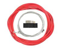 LYVQZPWLRCâbles de freinage à vélo, Brake Cable Road MTB 4mm 5mm Bike Cable Set Mountain Bicycle Derailleur Cable Housing(Red Cable)