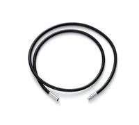 LYVQZPWLRCollier de cire, Cordon ciré tressé noir et marron, 45/50/60 cm, for fabrication de bijoux, pendentif, collier, cuir, fermoir en acier(Coffeesteel,50cm x 3.0mm)