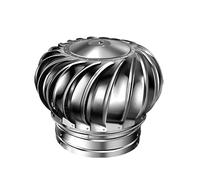 LYVQZPWLRIa fumée de ventilation, Aérateur de toit non motorisé en acier inoxydable 304, capuchon d'éolienne, conduit de ventilation(300mm/11.8in)