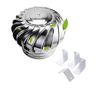 LYVQZPWLRIa fumée de ventilation, Aérateur de toit sans alimentation électrique en acier inoxydable 304(300mm - 11.8in)