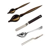 LYVQZPWLRLa Cuisine, Pince à épiler de Cuisine de précision, Ensemble de Cinq pièces for Assiettes pivotantes for Aliments Occidentaux, cuillère spéciale Gourmet moléculaire, Brosse 304