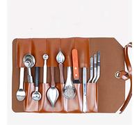 LYVQZPWLRLa Cuisine, Pince à épiler de Cuisine, Pinces de précision, Ensemble d'outils créatifs, Ensemble de 15 pièces for la Cuisine Occidentale, cuillère à Peinture à l'huile(Bruin)