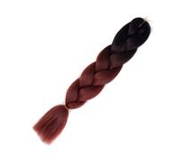 LYVQZPWLRla mode synthétique, Extension de cheveux synthétiques tressés de 61 cm, fibres résistantes à la chaleur, for femmes noires et rousses(B24)