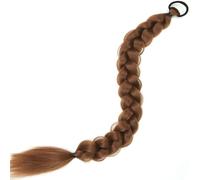LYVQZPWLRla mode synthétique, Extension queue de cheval tressée synthétique de 61 cm, postiche blond noir avec bande élastique confortable for femme(30)